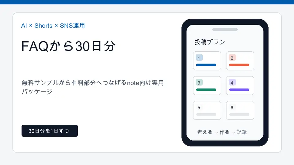 無料サンプル付きShortsネタ出しAIプロンプトのヘッダー画像